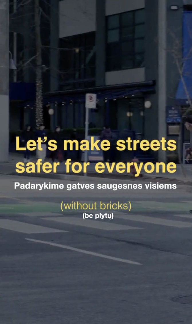 Ekrano nuotr. /Saugaus eismo akcija Vankuveryje