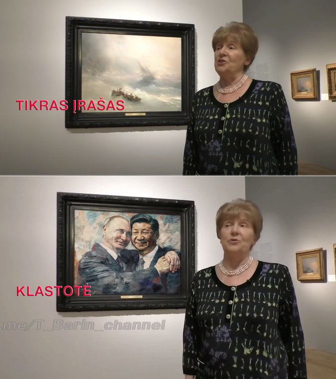 Ekrano nuotr. /V.Putino paveikslai Tretjakovo galerijoje – tiesa ar pokštas?