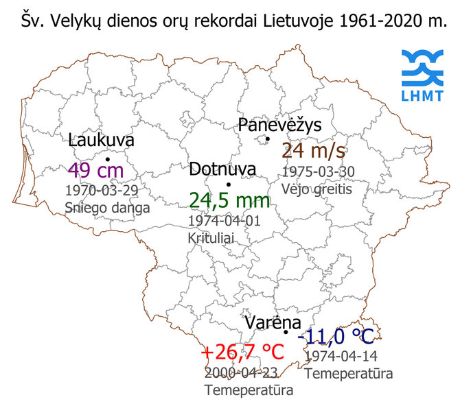 Lietuvos hidrometeorologijos tarnybos nuotr./Velykų orų rekordai