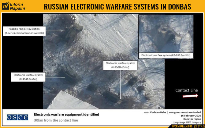 informnapalm.org nuotr./Rusijos elektroninio karo kompleksas R-330Zh „Žitel“