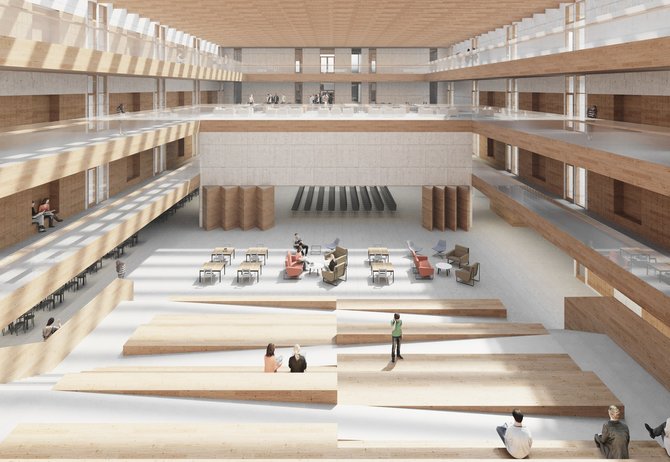 „DO Architects“ nuotr./Tolminkiemio gimnazijos vizualizacija