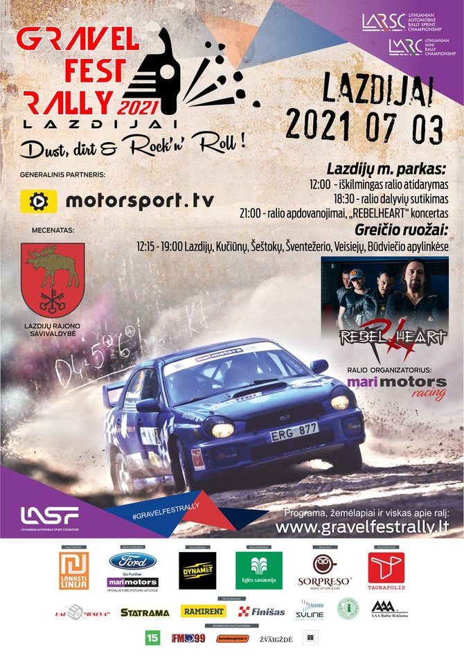 RallyPixels nuotr./Liepos 3 dieną Lazdijų apylinkėse bus surengtos „Gravel Fest Rally – Lazdijai“ varžybos