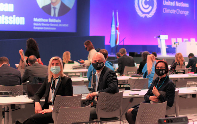 Aplinkos ministerijos nuotr./Klimato kaitos konferencijoje Glazge