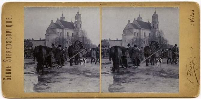 LTMKM nuosavybė/Stereoskopinė Fleury nuotrauka. Lukiškių aikštė Vilniuje. 1900–1914