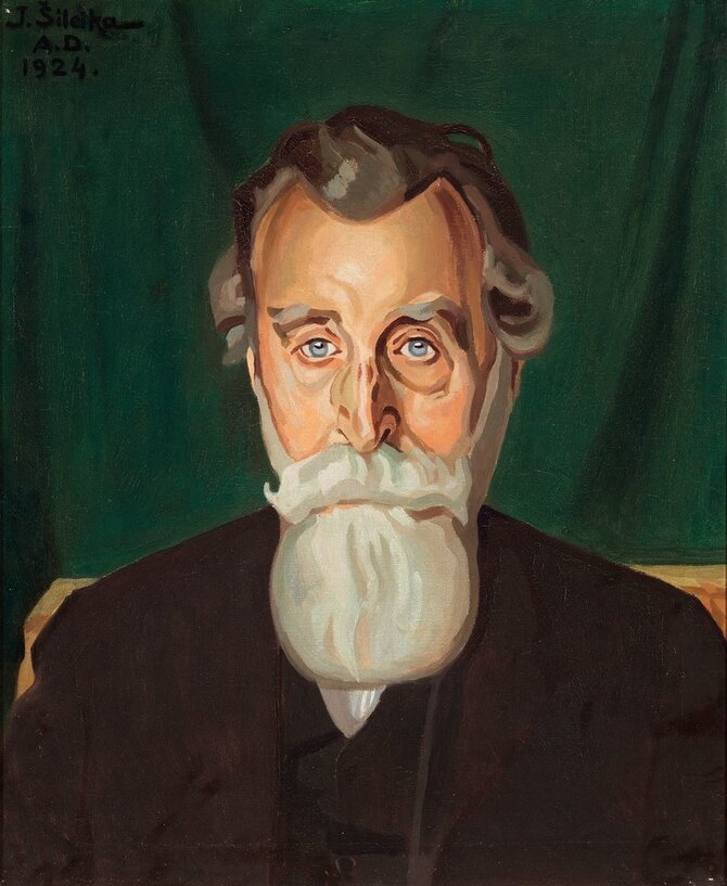 Lietuvos nacionalinio dailės muziejaus nuotr./Jonas Šileika, „Jonas Basanavičius (Regėjimas)“, 1927
