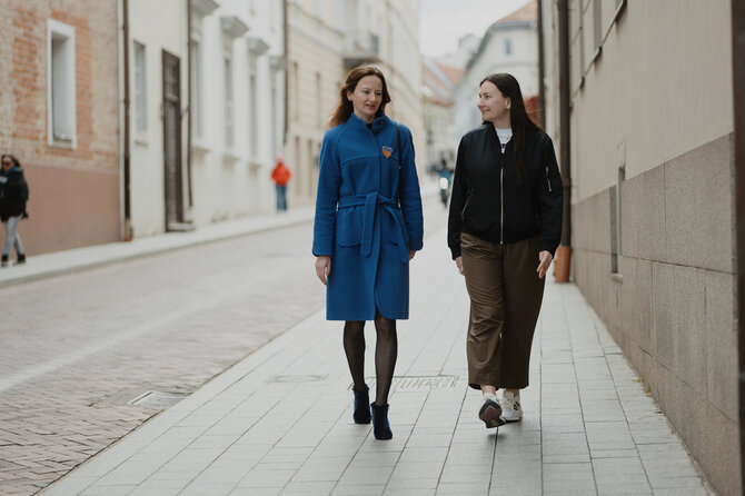 Ugniaus Bagdonavičiaus nuotr. / Vilniaus universitetas /Kseniia Gracheva ir Kateryna Davydenko