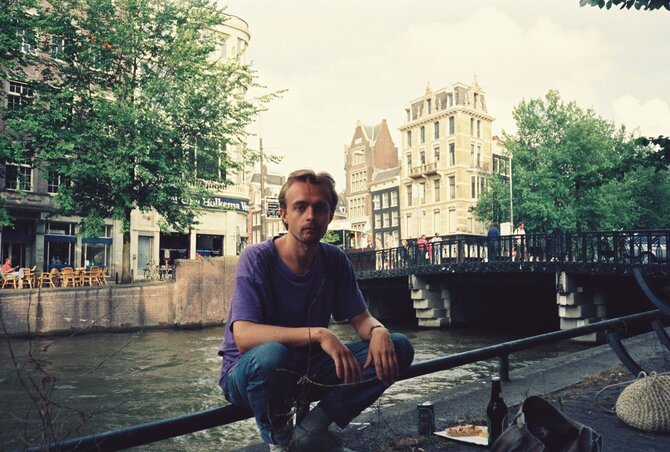 Asmeninio archyvo nuotr./Pietūs Amsterdame, 1995 m.