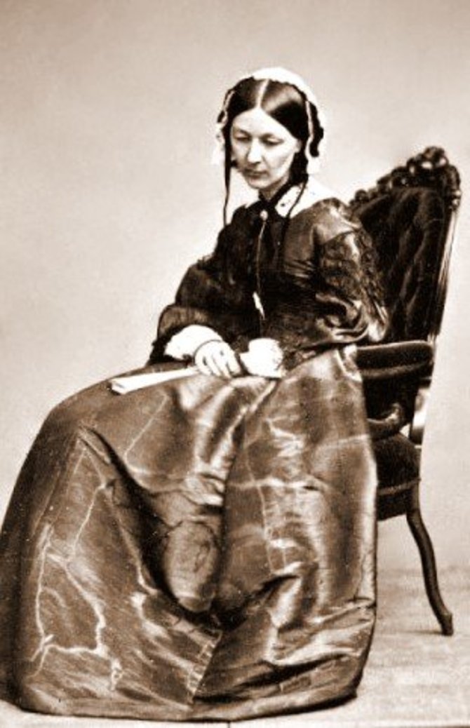 Florence Nightingale. Apie 1854 m.