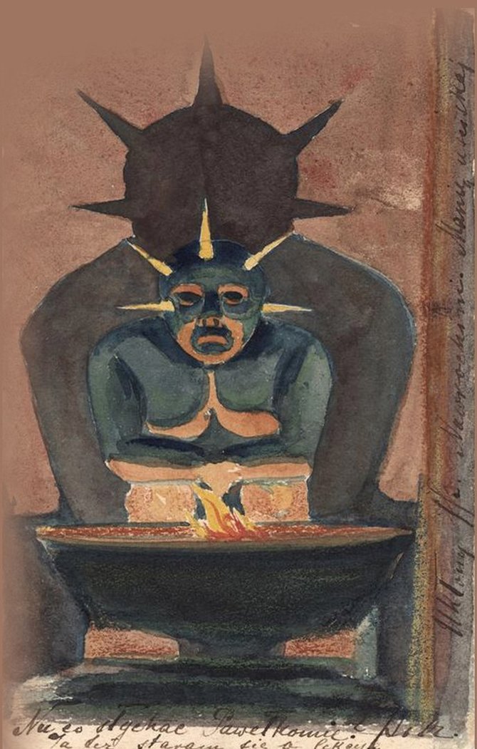 M.K.Čiurlionis. Rytu dievas. Atvirlaiskis, 1903
