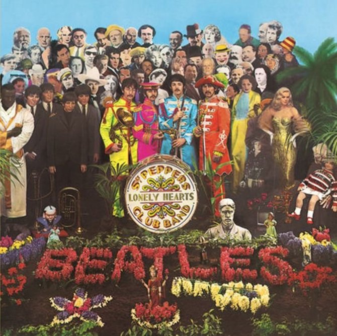 Wikipedia nuotr./Bitlai albumo „Sgt. Pepper's Lonely Hearts Club Band“ viršelis, 1967