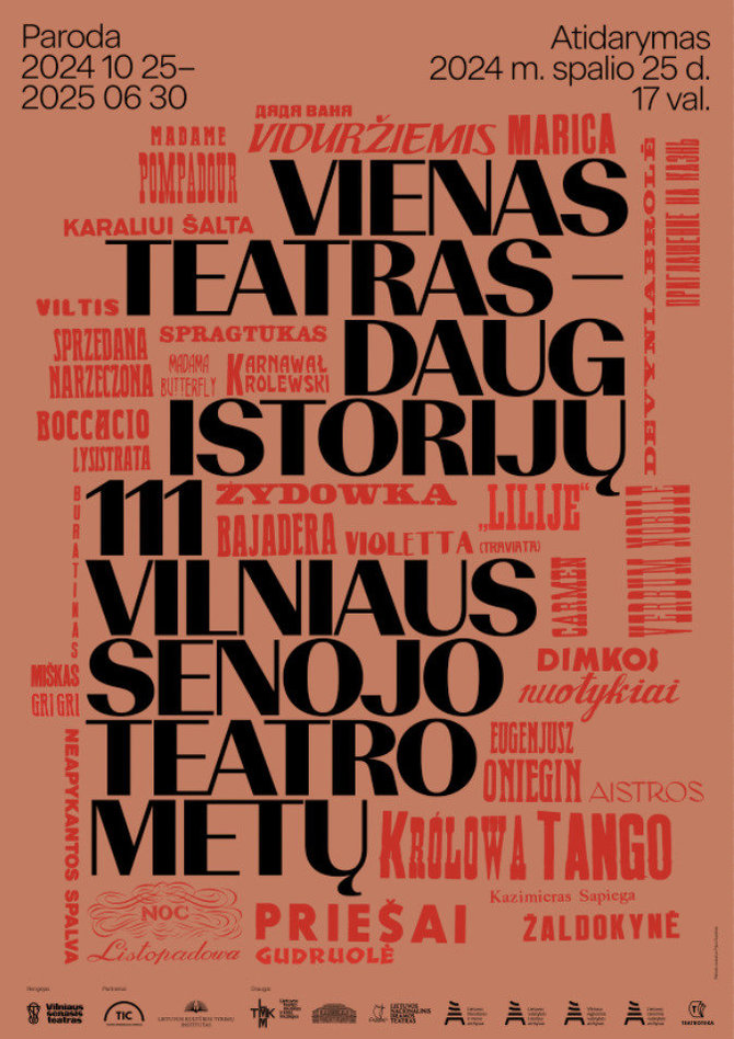 Organizatorių nuotr./Parodos „Vienas teatras – daug istorijų“ plakatas