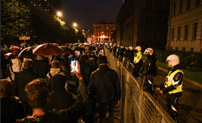 Juris Lisovs/TVNET nuotr./Protestas Latvijoje