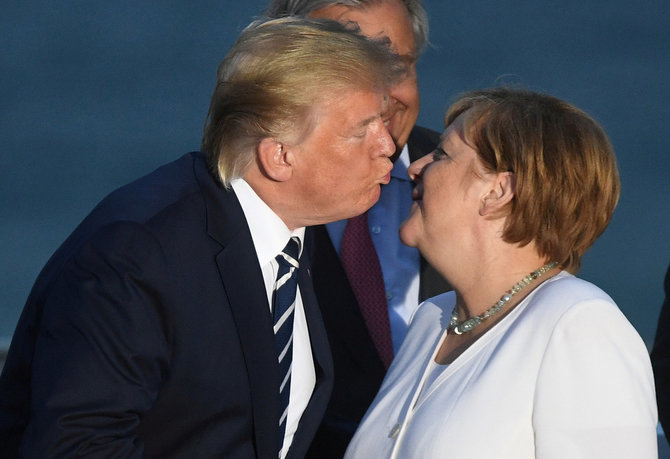 „Reuters“/„Scanpix“ nuotr./A.Merkel ir D.Trumpas