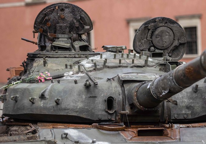 AFP/„Scanpix“ nuotr./Sunaikinta Rusijos karinė technika