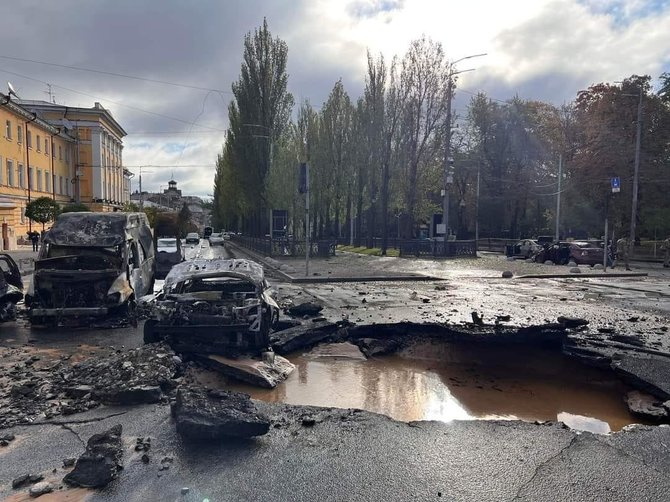 Ukrainos nacionalinės policijos nuotr./Apšaudymai Kyjive