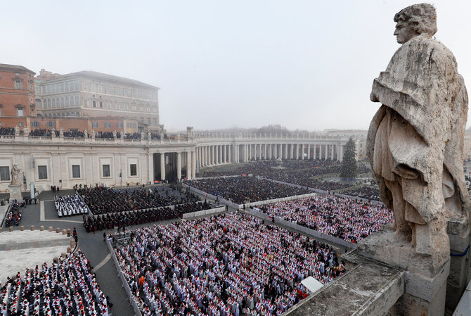 „Reuters“/„Scanpix“ nuotr./Popiežiaus laidotuvės