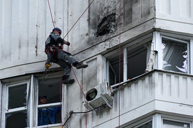 AFP/ „Scanpix“ nuotr./Dronų ataka prieš Maskvą