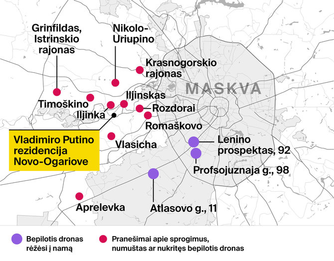 15min žemėlapis/Dronų ataka prieš Maskvą