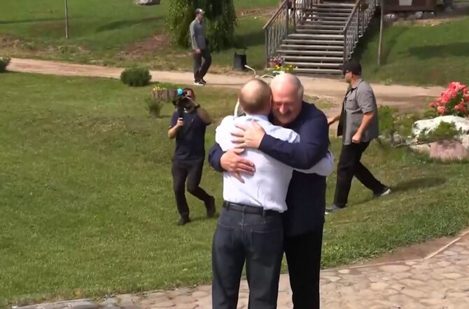 Stopkadras/Vladimiras Putinas ir Aliaksandras Lukašenka
