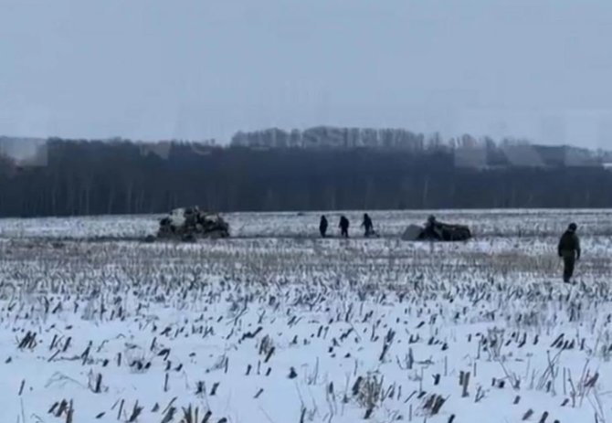 Stopkadras/Belgorodo srityje sudužo Rusijos karinis lėktuvas IL-76