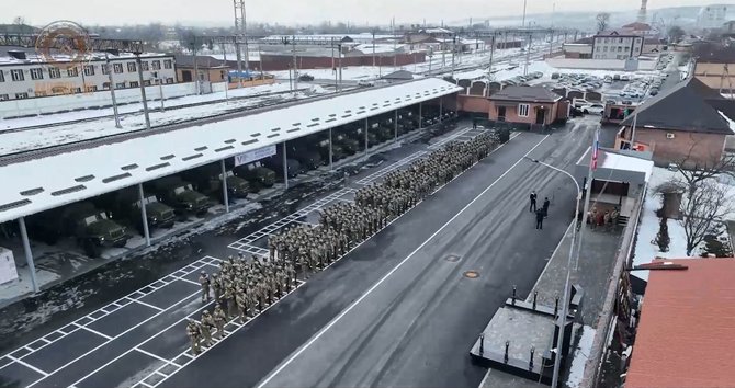 R.Kadyrovo Telegram nuotr./Rusijos kariai