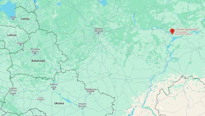 Google Maps/Kazanės oro uostas Tatarstane 