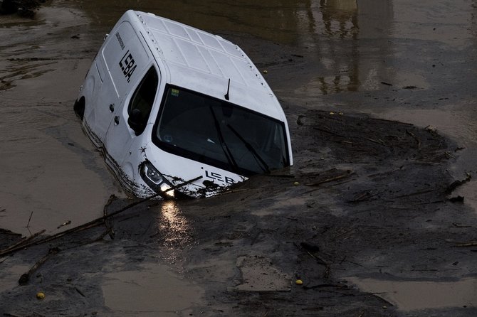 „Scanpix“/AP nuotr./Potvyniai Ispanijoje