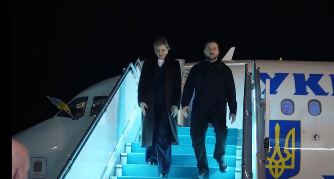 V.Zelenskio „Telegram“ nuotr./Olena Zelenska ir Volodymyras Zelenskis