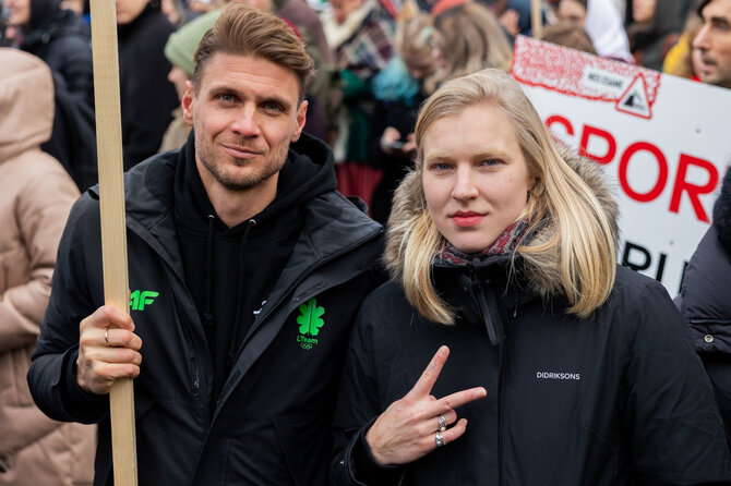 Patricija Adamovič, Pauliaus Paleckio nuotr./Žinomi žmonės kultūros bendruomenės finaliniame mitinge