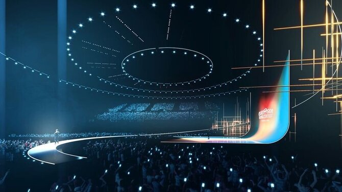Eurovision.com nuotr./2026 metų „Eurovizijos“ scenos dizainas