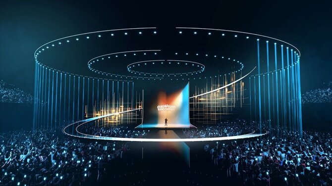 Eurovision.com nuotr./2026 metų „Eurovizijos“ scenos dizainas