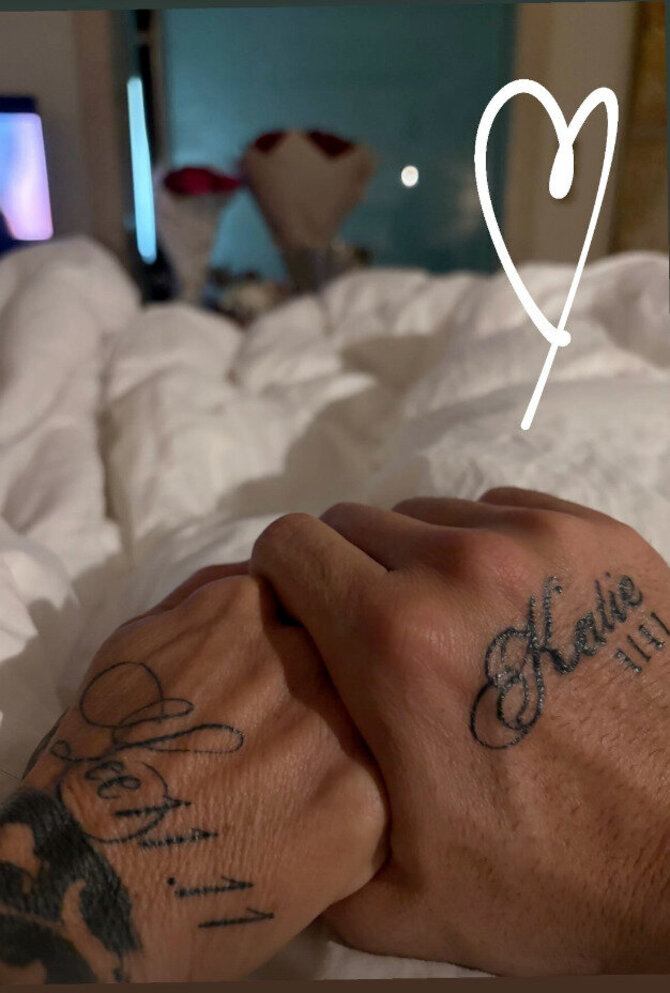 Socialinių tinklų nuotr./Katie Price ir Lee Andrews tatuiruotės