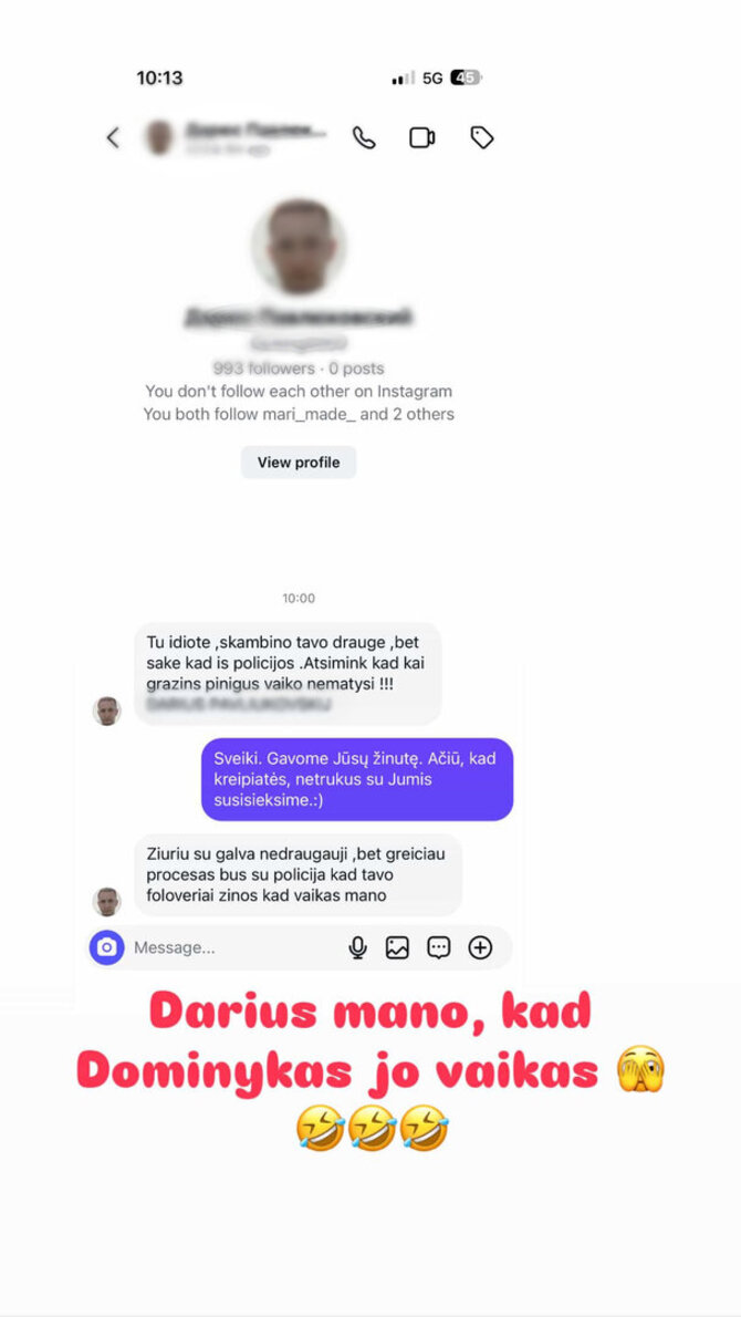 Nepažįstamo vyro žinutė Veronikai