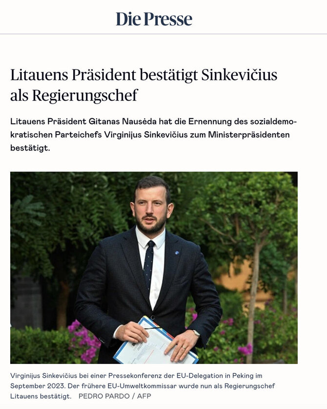 Vokiečių portalas „Die Presse“