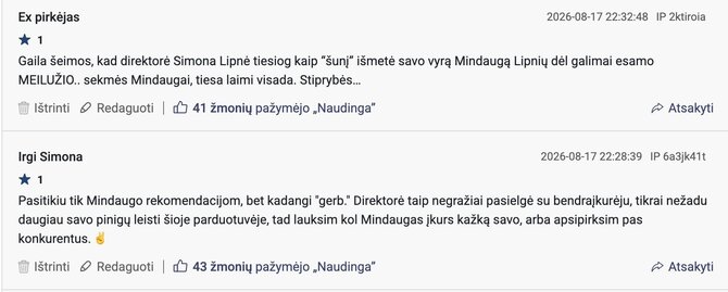 Ekrano nuotr./Atsliepimai apie „Simitri“
