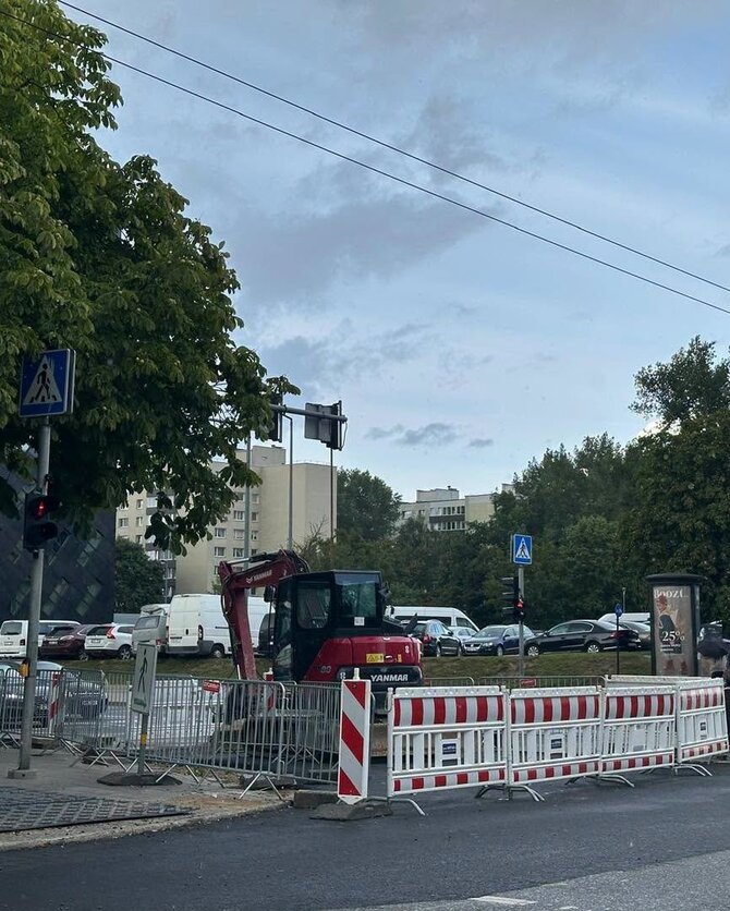 Socialinių tinklų nuotr./Gatvės darbai Vilniuje