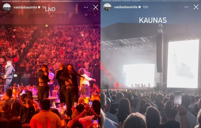 Stop kadrai/Vaido Baumilos palyginti J.Timberlake'o koncertai