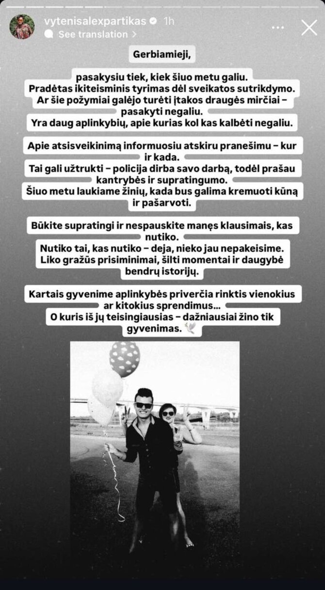 Ekrano nuotr./Vytenio Partiko įrašas