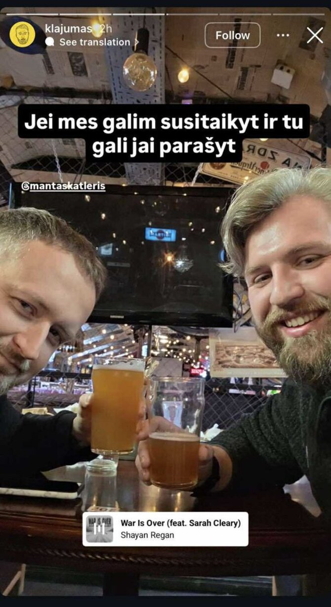 Socialinių tinklų nuotr./Dominykas Klajumas ir Mantas Katleris