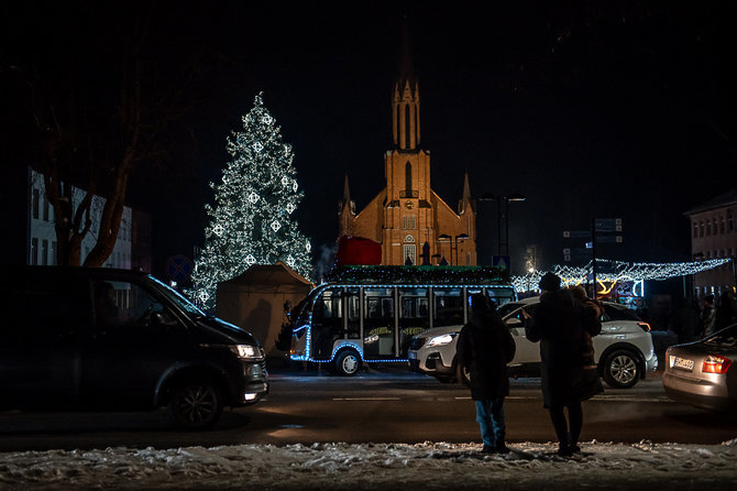 Kalėdų eglės įžiebimas Kaišiadoryse