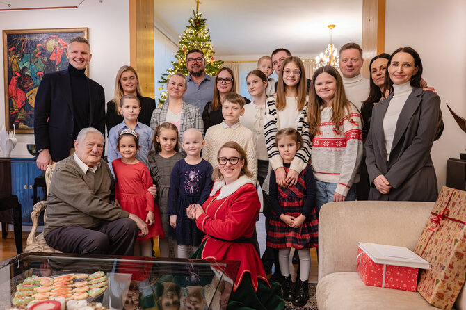 Dominyko Kazlovo nuotr./Susitikimas Valdo Adamkaus namuose