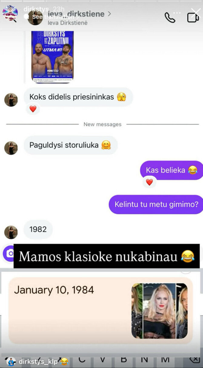 Stop kadras/D.Dirksčio pokalbis su mama