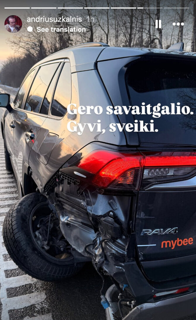 STOP kadras/Andriaus Užkalnio automobilis