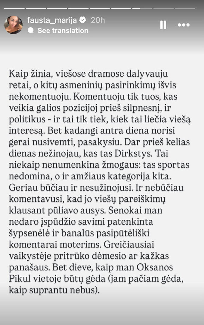 Stop kadras/Faustos Marijos mintys
