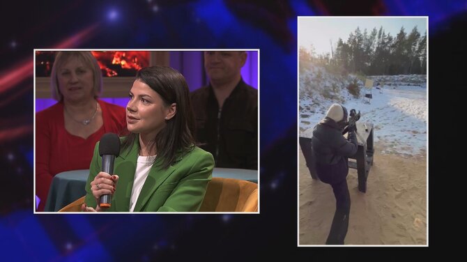 Stop kadras/Karolina Liukaitytė TV laidoje