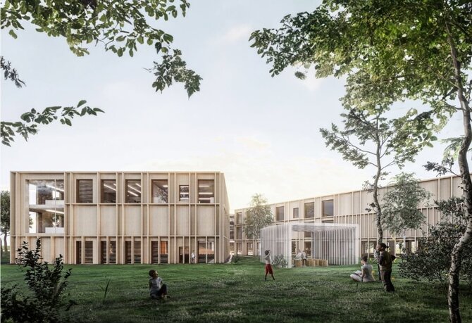„Architektūros linija“ vizualizacija/Nauja gimnazija Jeruzalės rajone