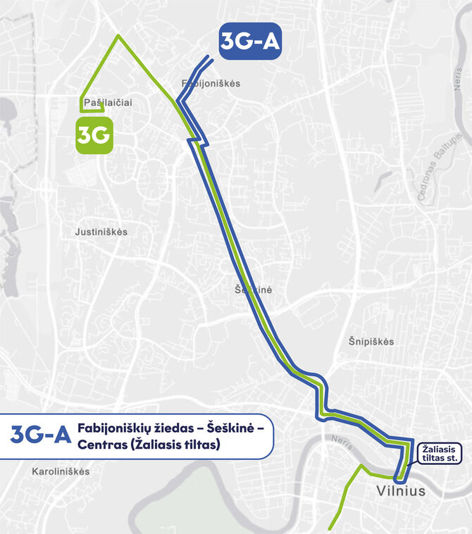 Bendrovės nuotr./3G-A maršrutas