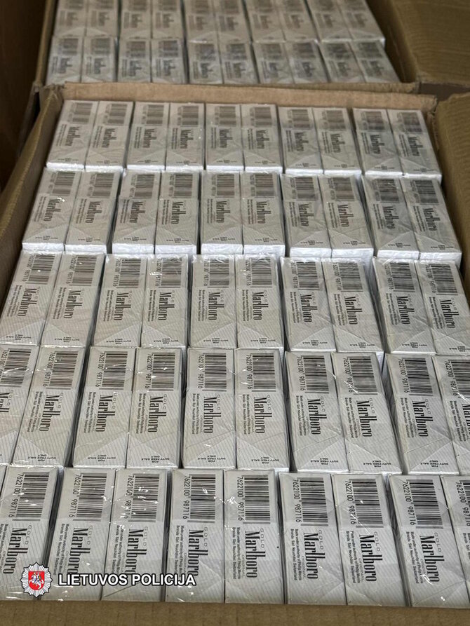 Lietuvos policijos nuotr./Cigarečių kontrabanda