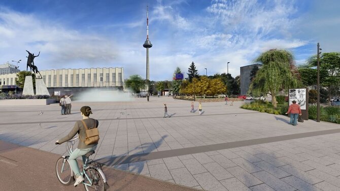 Vilniaus vystymo kompanijos vizualizacija/Aikštė Lazdynuose