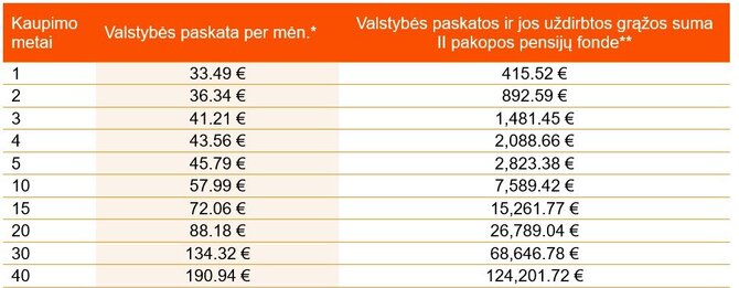 Bendrovės nuotr./Pensija su Valstybės paskata